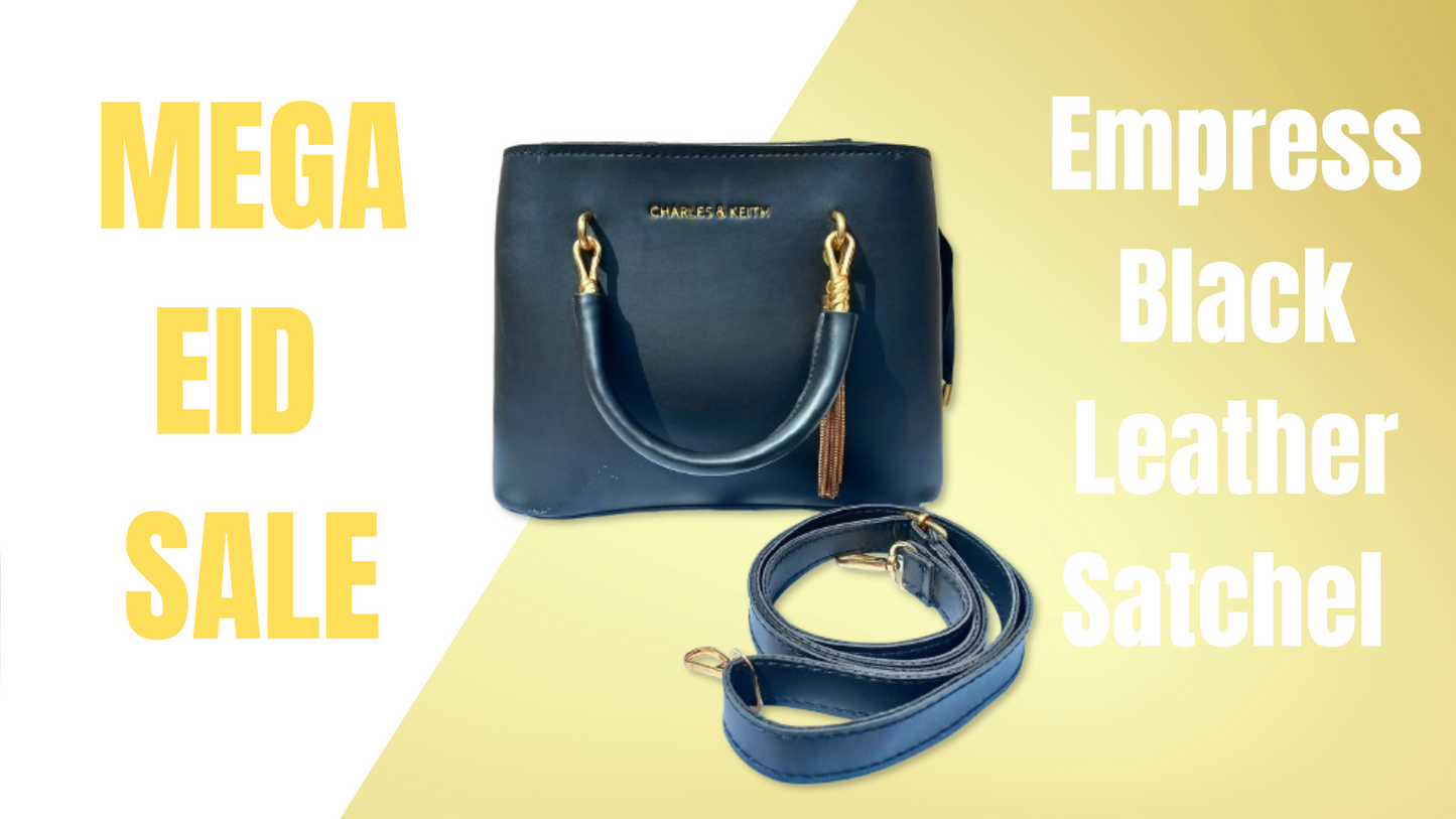 Empress Black Leather Satchel